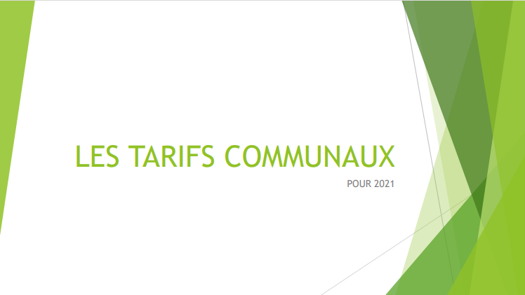 TARIFS COMMUNAUX