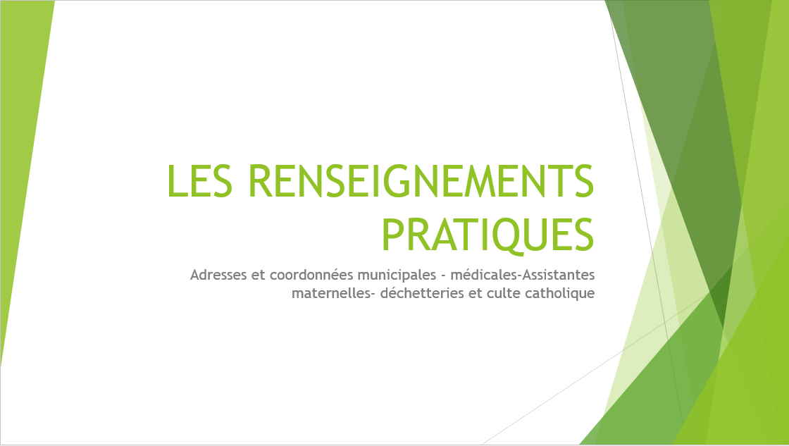 2021 RENSEIGNEMENTS PRATIQUES