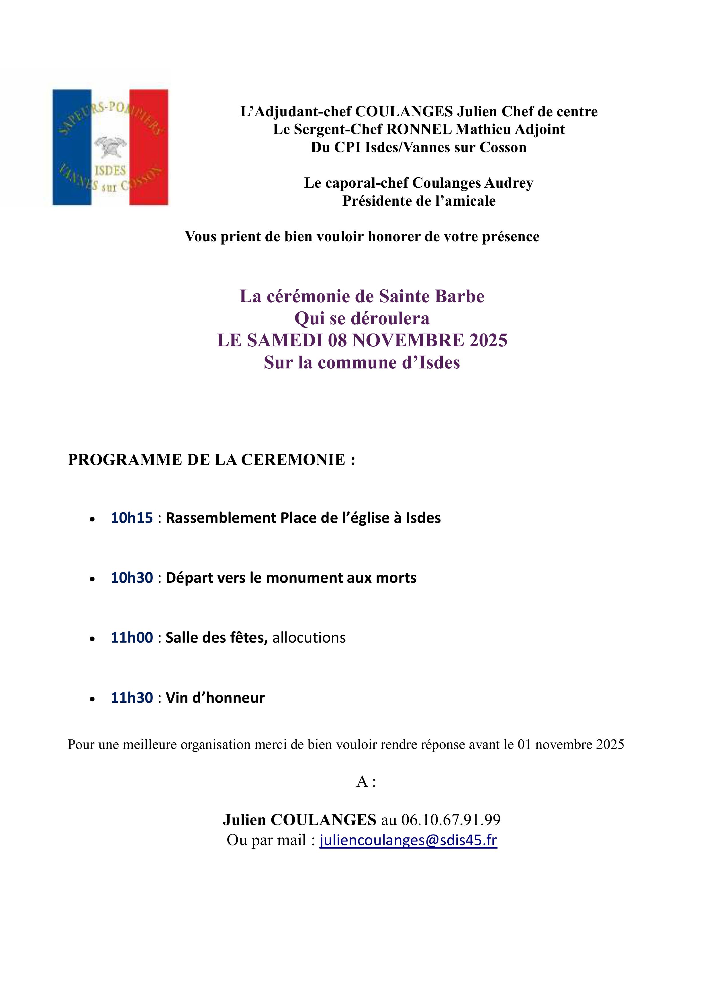 Sainte Barbe 2025 Isdes